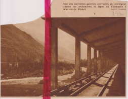 Galeries Contre Avalanches - Chamonix à Montroc Le Planet - Orig. Knipsel Coupure Tijdschrift Magazine - 1930 - Zonder Classificatie