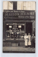 BRUXELLES - Coiffeur Maison Henri - 14 Rue De Flandre - CARTE PHOTO Année 1912 - Ed. Inconnu  - Autres & Non Classés