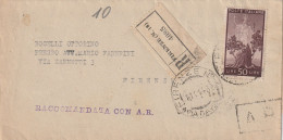 RACCOMANDATA 1948 L.50 TIMBRO FIRENZE (YK1290 - 1946-60: Marcophilie