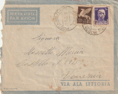 LETTERA 1942 50+50 PA TIMBRO PM VENEZIA LOTETRIA DI MERANO (YK1264 - Storia Postale