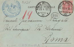 CARTOLINA POSTALE 1918 PM13 34 RAGGR ASSEDIO (YK1238 - Marcofilie