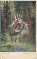 CARTOLINA FELDPOST 1918 BIMBA NEL BOSCO (YK1223 - Andere & Zonder Classificatie