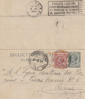 INTERO BIGLIETTO POSTALE 1919 C.15+10 (DECENT) TIMBRO 1921 AMB ANCONA ROMA  (YK1207 - Interi Postali