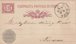 INTERO POSTALE 1878 C.10 DI STATO TIMBRO GENOVA (YK1206 - Stamped Stationery