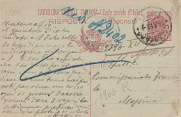 INTERO POSTALE RISPOSTA 1918 C.10 (YK1193 - Interi Postali