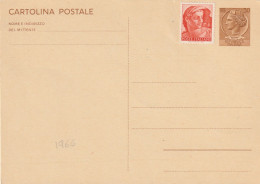 INTERO POSTALE NUOVO 1966 L.30 AGGIUNTO L.10 (YK1179 - Postwaardestukken