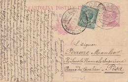 INTERO POSTALE 1922 C.25+5 TIMBRO GROSSETO (YK1173 - Stamped Stationery