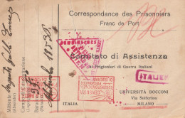CARTOLINA PRIGIONIERI DI GUERRA FRANCIA 1943 -PIEGATA (YK1065 - Briefe U. Dokumente