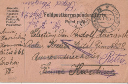 CARTOLINA FELDPOST AUSTRIA 1916 TIMBRO PRAGUE (YK1053 - Cartas & Documentos