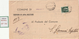 LETTERA 1944 RSI C.25 SS TIMBRO MUSSOLENTE VICENZA FIRMATA BIONDI (YK1038 - Marcophilie