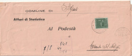 LETTERA DOPPIA SPEDIZIONE 1944 RSI C.25-25  MON DIST TIMBRO SEGRATE MILANO (YK1036 - Marcophilie