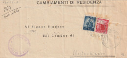 LETTERA DOPPIA SPEDIZIONE 1949 3+5--8 TIMBRO MISTERBIANCO CATANIA S.AGATA BATTIATI (YK1035 - 1946-60: Poststempel