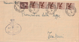 LETTERA 1946 L.2 +5X10 TIMBRO CASTELVETRANO TRAPANI (YK1028 - 1946-60: Storia Postale