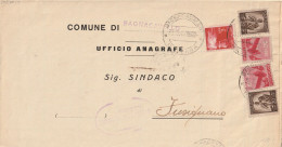 LETTERA 1948 L.3+2X80+2X20 TIMBRO BAGNOCAVALLO RAVENNA FUSIGNANO (YK1021 - 1946-60: Marcophilia