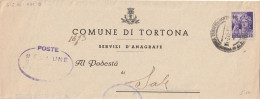 LETTERA 1945 RSI 50 C. MON DIST TIMBRO TORTONA (YK1013 - Marcophilia