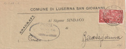 LETTERA 1948 L.10 RISORGIMENTO TIMBRO LUSERNA SAN GIOVANNI  (YK1011 - 1946-60: Poststempel