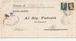 LETTERA 1944 RSI 10+15 TIMBRO SCURZOLENGO ASTI (YK1015 - Marcophilie