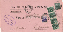 LETTERA 1951 L.8+4X1+50 C. TIMBRO BORGO A MOZZANO  (YK1004 - 1946-60: Storia Postale