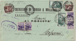 LETTERA 1951 2X10+2X2+4X50 C. TIMBRO BORGO A MOZZANO  (YK1005 - 1946-60: Marcofilie