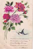 ILLUSTRATEUR(CARTE PEINTE A LA MAIN) FLEUR(OISEAU) - Other & Unclassified