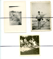 3 PHOTOGRAPHIES. Men. Boy . Homme . Torse Nu En Slip De Bain Short . Hommes, Femmes,  HOLLAND - Personas Anónimos