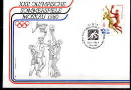 URSS    FDC    Jo 1980  Basket - Basketbal