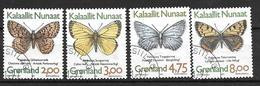 Groënland 1997 N°278/281 Oblitérés Papillons - Used Stamps