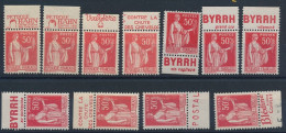 BM-94:  FRANCE:  Lot Avec "PUB" Sur N°283b**(4)-283f**/*(7) - Unused Stamps