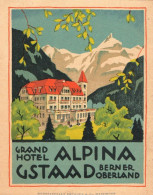 Dépliant Hotel ALPINA à GSTAAD (Suisse) - Dépliants Touristiques