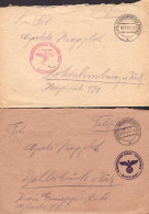 604379 | 2 Feldpostbriefe, FP. Nr 24464, Kanalwachabteilung Brunsbüttelkoog, Nord Ostsee Kanal | Hanerau-Hademarschen (W - Feldpost 2e Wereldoorlog