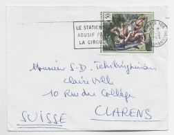 FRANCE TABLEAU DELACROIX 50C SEUL LETTRE COVER PARIS 108 17.8.1963 POUR SUISSE AU TARIF - 1961-....