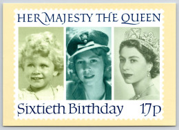 60th Birthday Her Majesty The Queen PHQ Postcard, Unposted 1986 - PHQ Karten