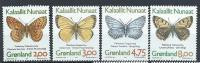 Groënland 1997, N°278/281 Neufs  Papillons - Nuevos