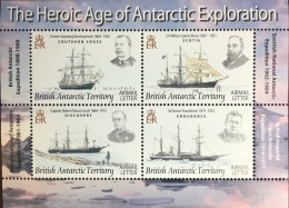 British Antarctic Territory BAT 2008 Explorers & Ships Minisheet MNH - Nuovi