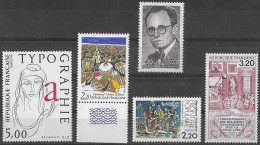 FRANCE N°2393,2394,2395,2406 Et 2407 **  Neufs Sans Charnière Luxe MNH - Unused Stamps