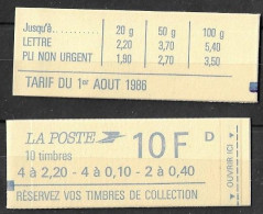 FRANCE Carnet N°1501** 1986 Non Ouvert  Neuf Luxe - Moderni : 1959-…