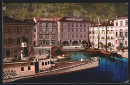 Cartolina Riva /Lago Di Garda, Il Porto Col Hotel Baviera  - Altri & Non Classificati
