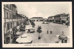 Cartolina Savigliano, Piazza Vittorio Emanuelle II  - Andere & Zonder Classificatie