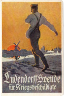 1.12.37 LUDENDORFF SPENDE FUR KRIEGSBESCHADIGTE, 1918, POSTCARD - Oorlog 1914-18