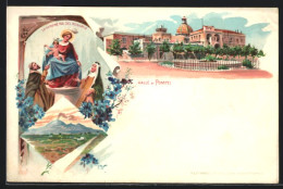 Cartolina Pompei, Panorama, La Vergine SS Del Rosario  - Pompei