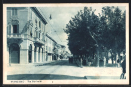 Cartolina Viareggio, Via Garibaldi  - Viareggio