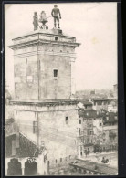 Foto-Cartolina Udine, Turm Mit Figuren-Glockenspiel Und Ortsblick  - Udine