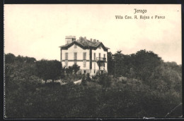 Cartolina Jerago, Villa Cav. A. Rejna E Parco  - Autres & Non Classés