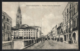 Cartolina Portogruaro, Piazza Vittorio Emanuele  - Andere & Zonder Classificatie