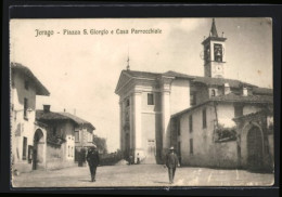 Cartolina Jerago, Piazza S. Giorgio E Casa Parrocchiale  - Autres & Non Classés