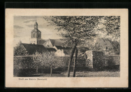 AK Mohrin /Neumark, Ortspartie Mit Blick Auf Kirche  - Autres & Non Classés