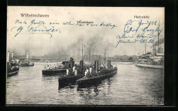 AK Wilhelmshaven, Kriegshafen Mit Torpedobooten  - Krieg