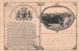 Luxembourg Luxemburg Chanson Liedtext "Mir Welle Bleiwe Wat Mir Sin - D'Letzeburger" Boulevard Du Viaduc CPA Cachet 1897 - Luxemburg - Town