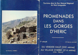 *Carte Double PUB Promenade Dans Les Gorges D'Héric - 1er Circuit Du Verdier Au Village D'Héric - Publicités