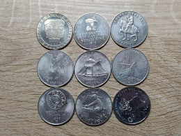 Norway Set Of 9 Commemorative Coins 5 Kroner 1975-1997 - Norwegen